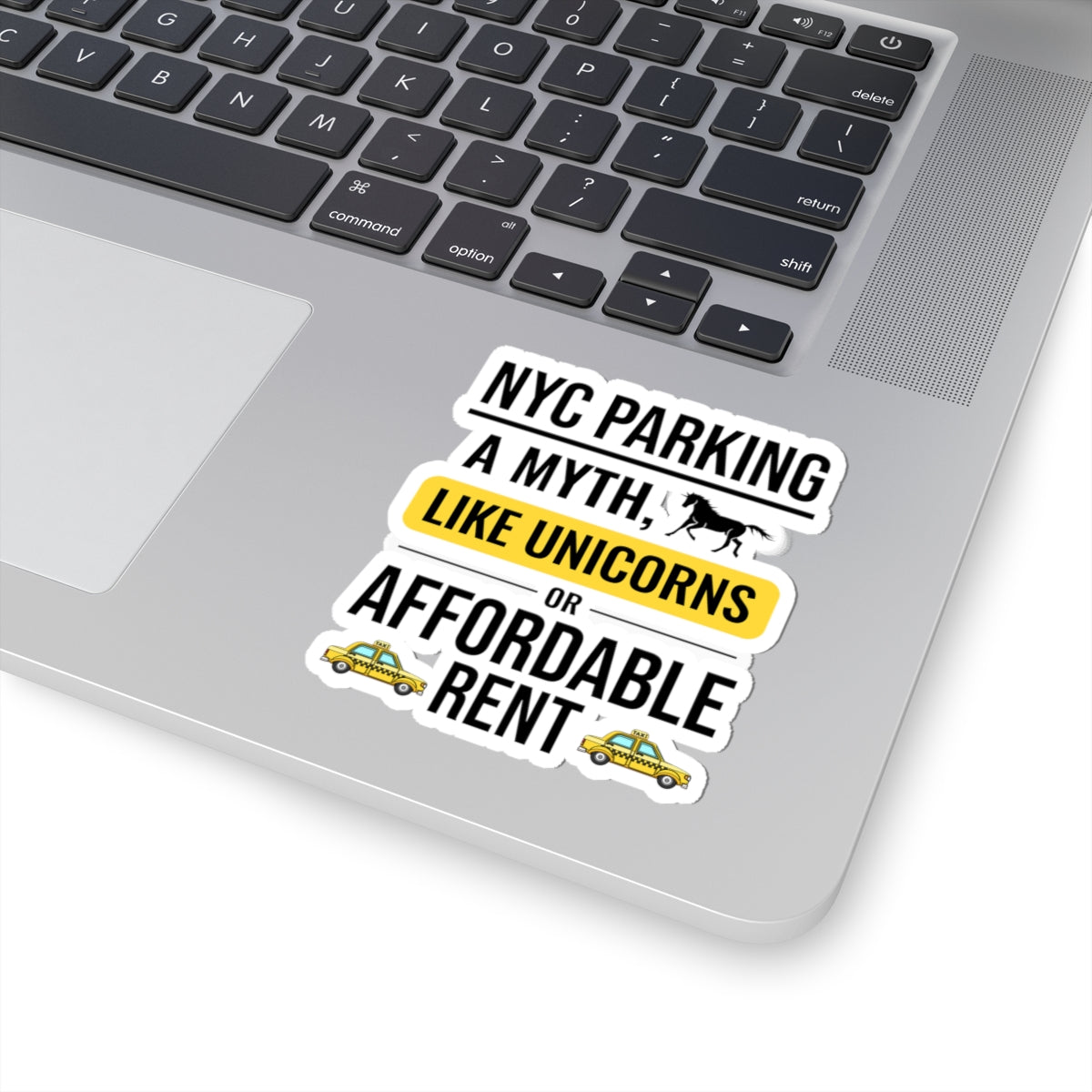 New York Parking Sticker - Unicorn Hunting Vinyl Decal for Street Parkers