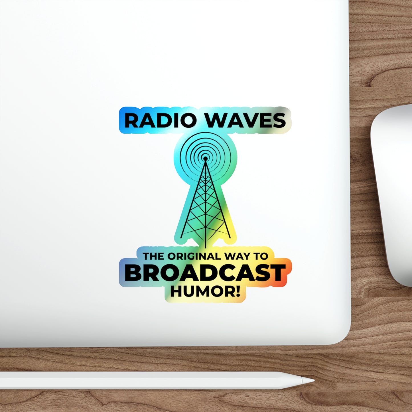 Amateur Ham Radio Operator Stickers Holographic Vinyl Decal - Airwave Humor & QSO Comedy