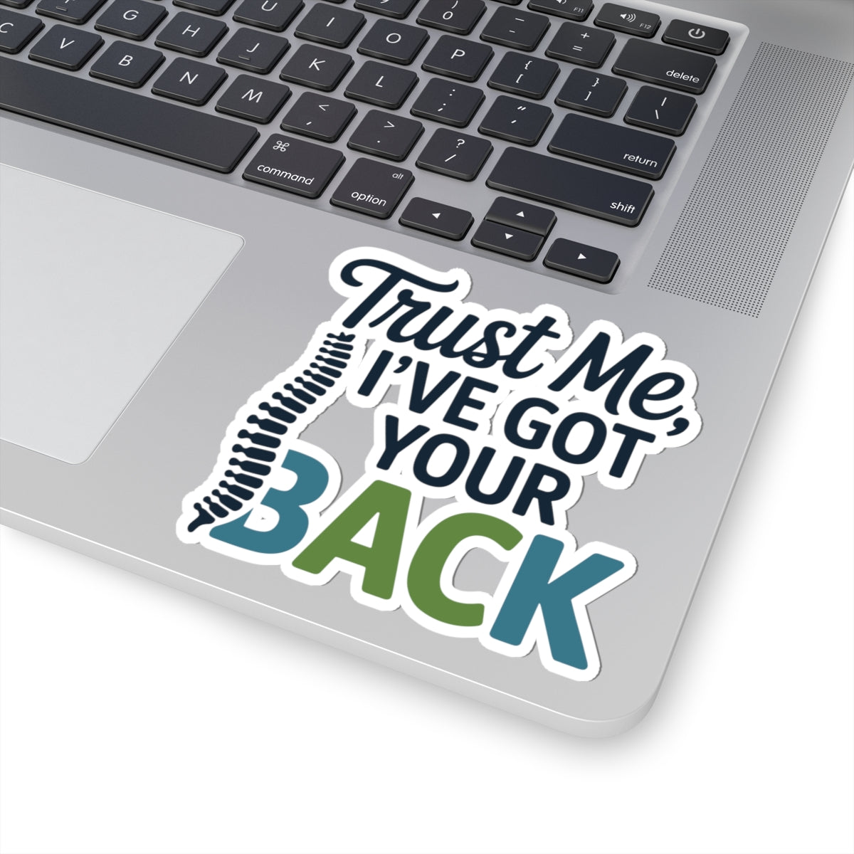 Chiropractor Back Support Sticker - Funny Chiropractor Vinyl Decal for Spine Care and Wellness