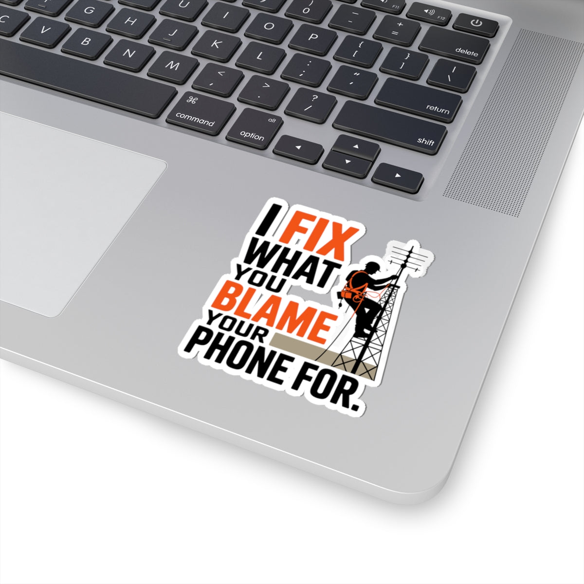 Rigging Technician Sticker - Funny Phone Fix Vinyl Decal for Tower Climbers and Telecom Workers