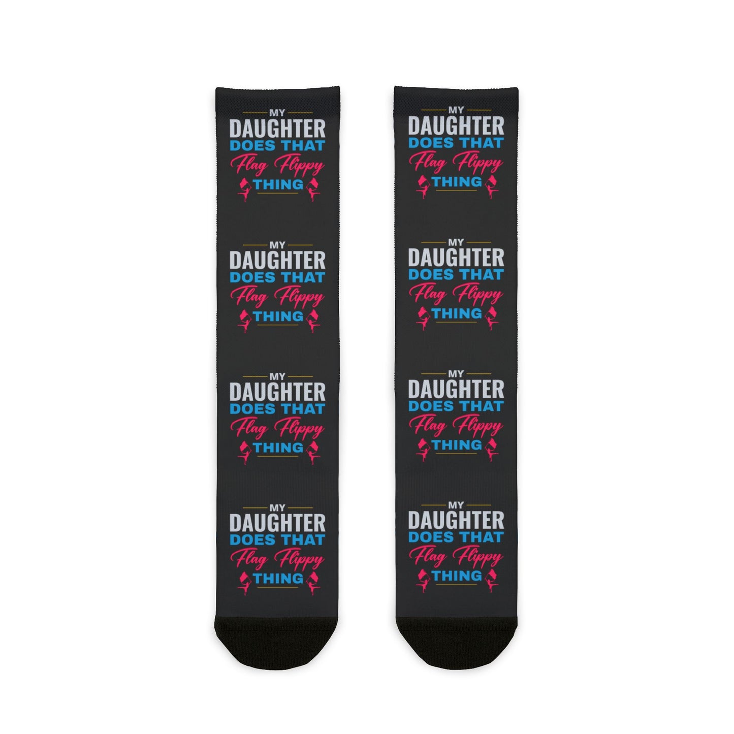 Color Guard Socks – Fun Design for Proud Parents, "Flag Flippy Thing"