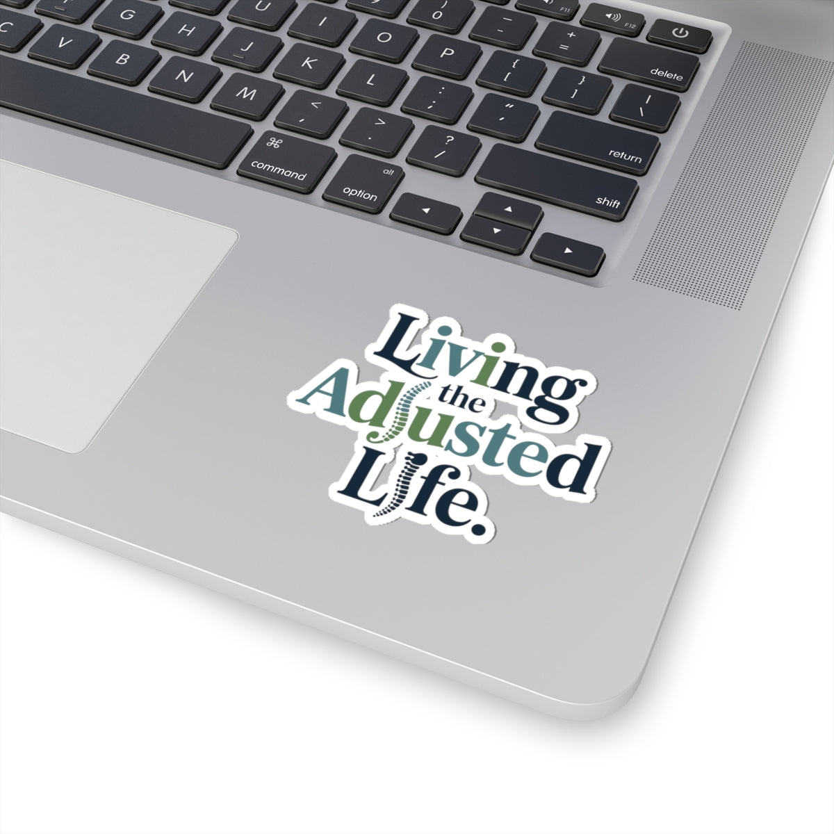 Chiropractic Adjusted Life Sticker - Inspirational Chiropractor Vinyl Decal for Spine Health and Wellness