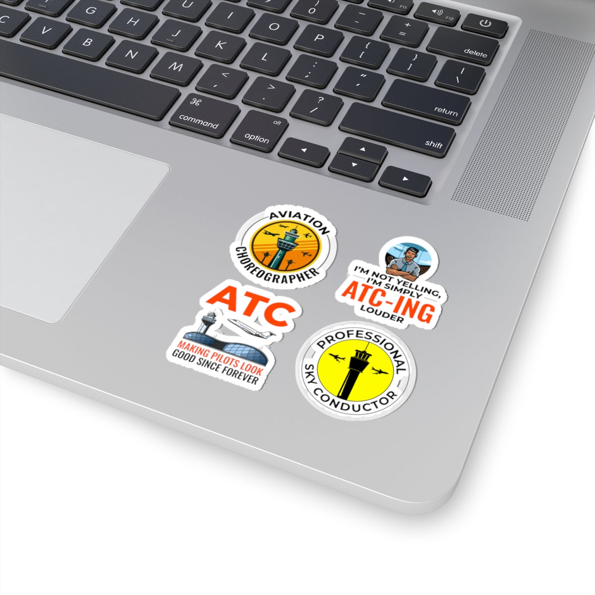 ATC Aviation Choreographer Sticker Pack – 4 PCS Bold Humor Stickers for Air Traffic Controllers & Aviation Enthusiasts