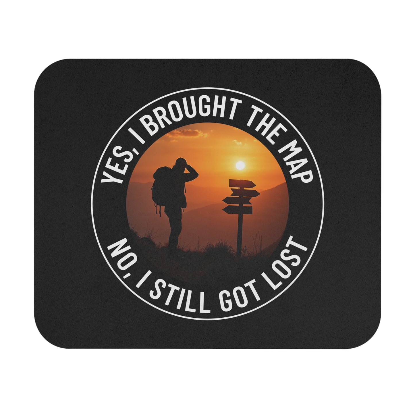 Outdoor Explorer Adventure Mouse Pad - Wilderness Navigation Non-Slip Rubber Base for Hikers Backpackers Campers