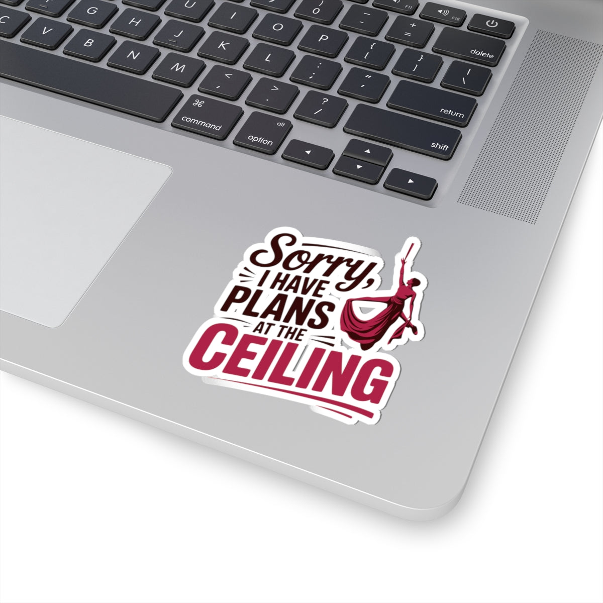 Aerial Silk Sticker – Funny Ceiling Plans Quote Decal for Aerialists, Circus Performers & Silk Dancers