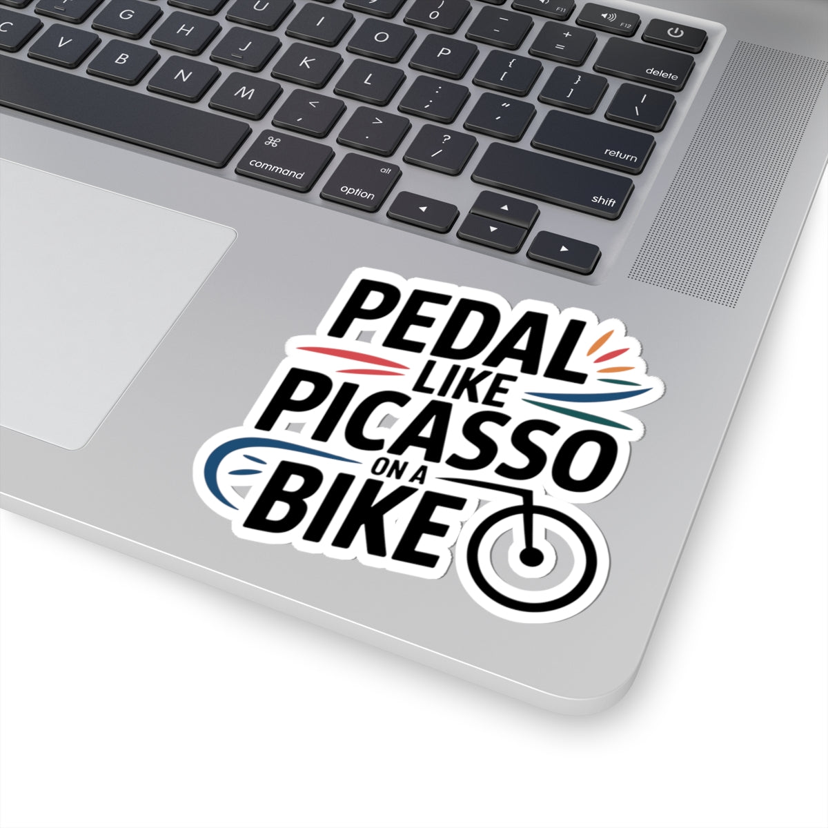 Artistic Cycling Sticker - Pedal Artistry Vinyl Decal for Cyclists, Bike Art Enthusiasts