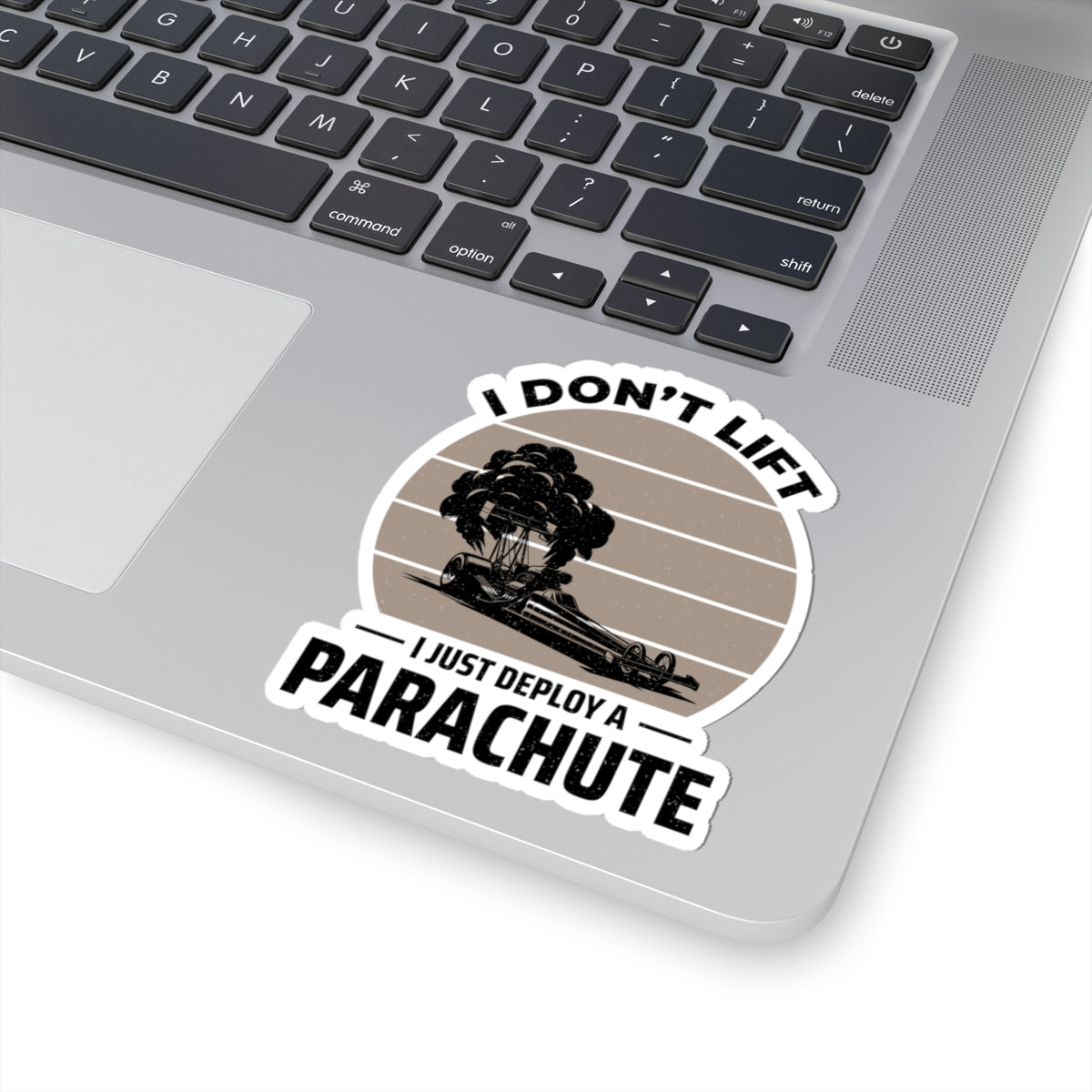 Dragster Drag Racing Sticker Vinyl – Parachute Launch Humor for Race Fans