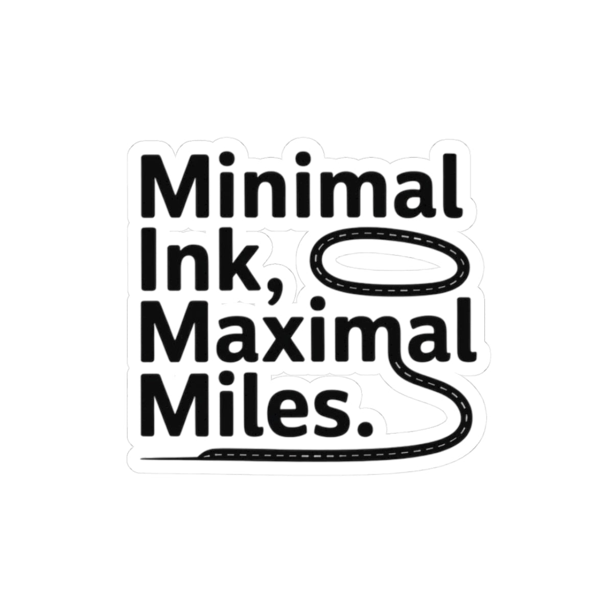 Minimalist Travel Sticker - Maximal Miles Vinyl Decal for Wanderers & Adventure Seekers