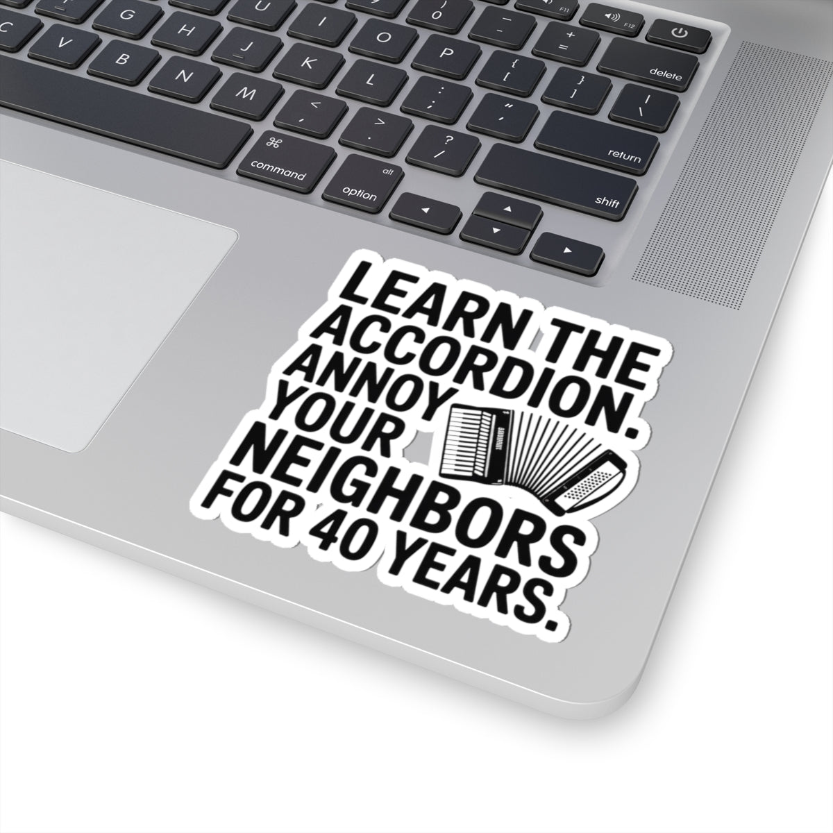 Accordion Sticker – Long Term Annoyance Decal for Squeezebox Players, Polka Band Members