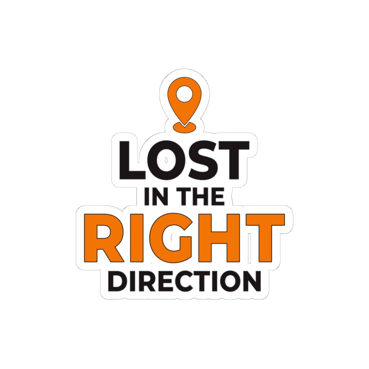 Wanderer's Path Sticker - Directional Travel Quote Decal for Adventurers