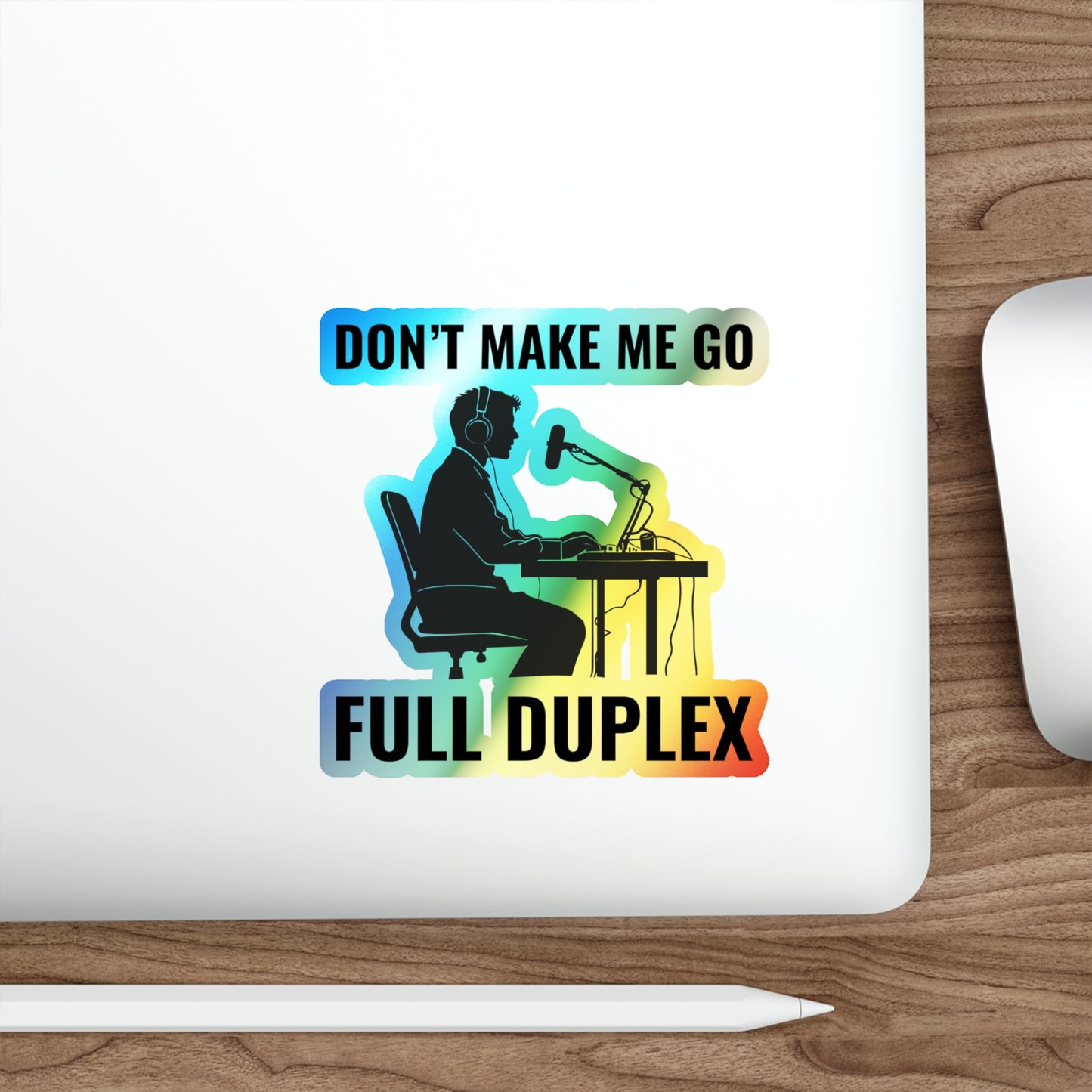 Amateur Ham Radio Operator Stickers Holographic Vinyl Decal - Duplex Mode & Advanced Comms