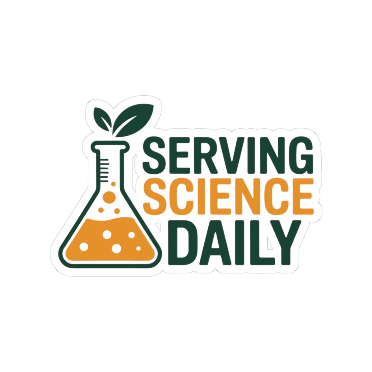 Science Dietitian Sticker - Serving Science Daily Vinyl Decal for Registered Dietitians, Nutritionists