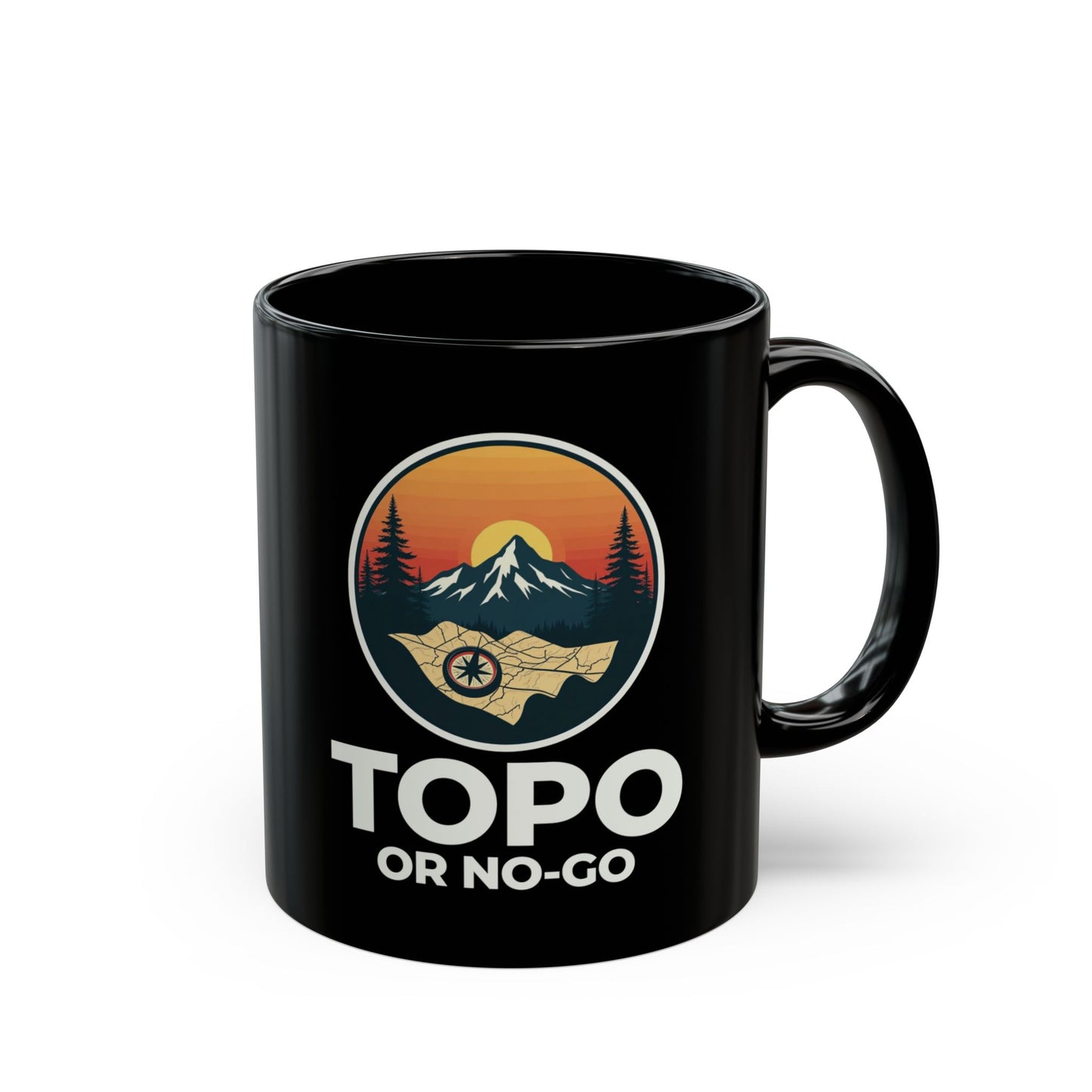 Topographic Decision Mug - GIS Adventure Cup for Mappers & Outdoor Planners