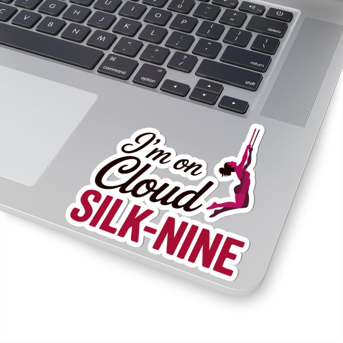 Aerial Silk Sticker – Funny Cloud Silk-Nine Quote Decal for Aerialists, Circus Performers & Silk Dancers