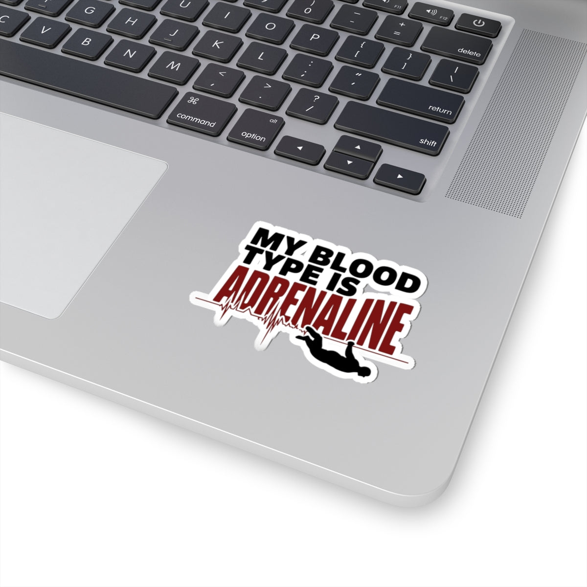 BASE Jumping Sticker – Bold Adrenaline Heartbeat Quote Decal for Extreme Sports Fans Thrill Seekers