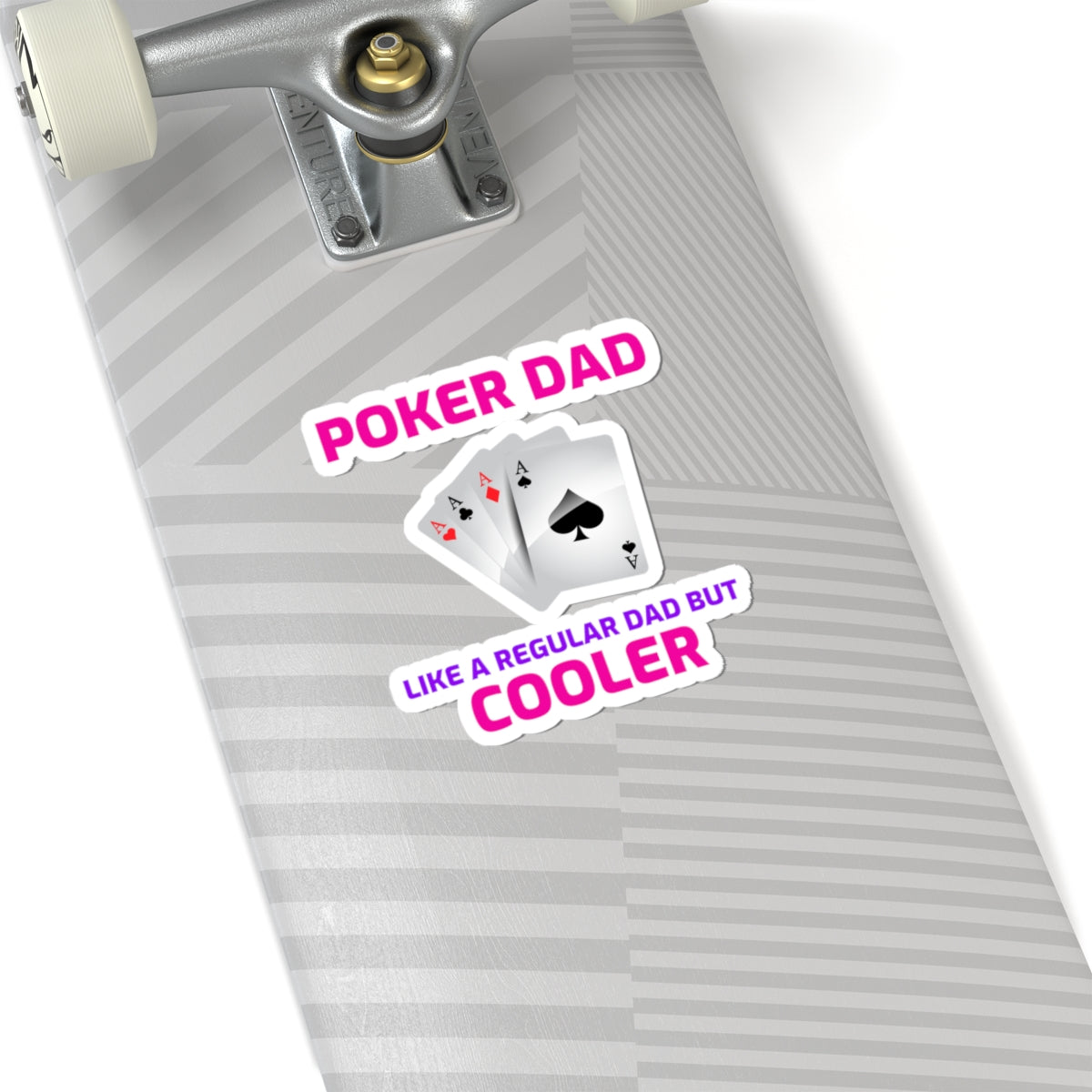 Poker Dad Sticker - Card Game Humor Vinyl Decal for Game Night Fathers & Poker Enthusiasts
