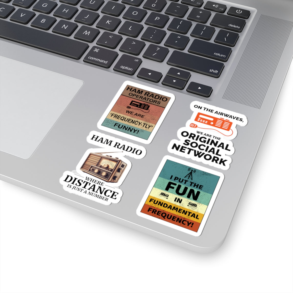 Ham Radio Sticker Pack – 4 PCS Funny Frequency Social Network Decals for Amateur Operators Airwave Hobbyists