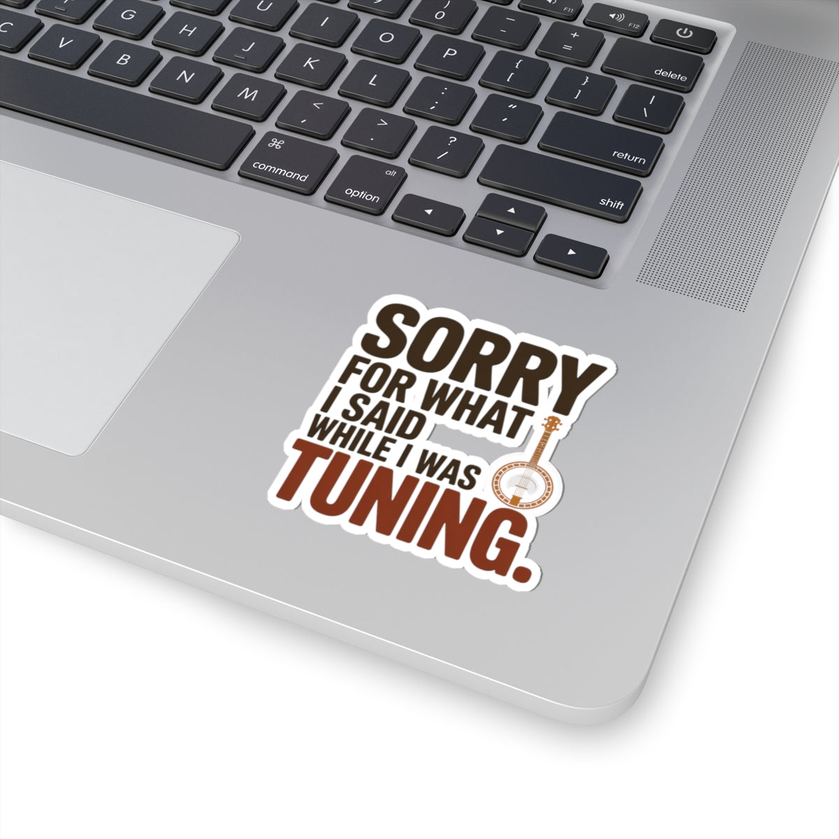 Banjo Sticker – Relatable Tuning Humor Funny Decal for Bluegrass Players Five-String Instrument Lovers