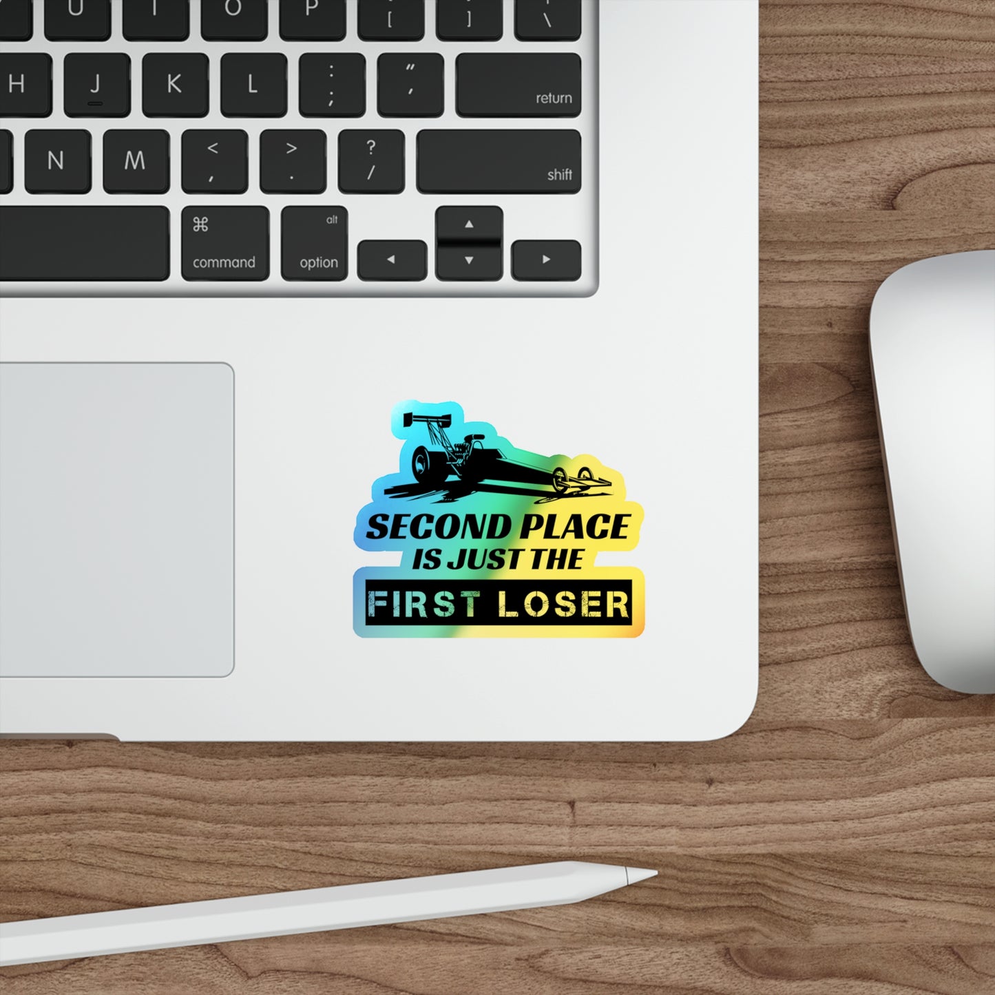 Dragster Drag Racing Holographic Stickers Vinyl – Quarter Mile Car Decal for Motorsports Fans