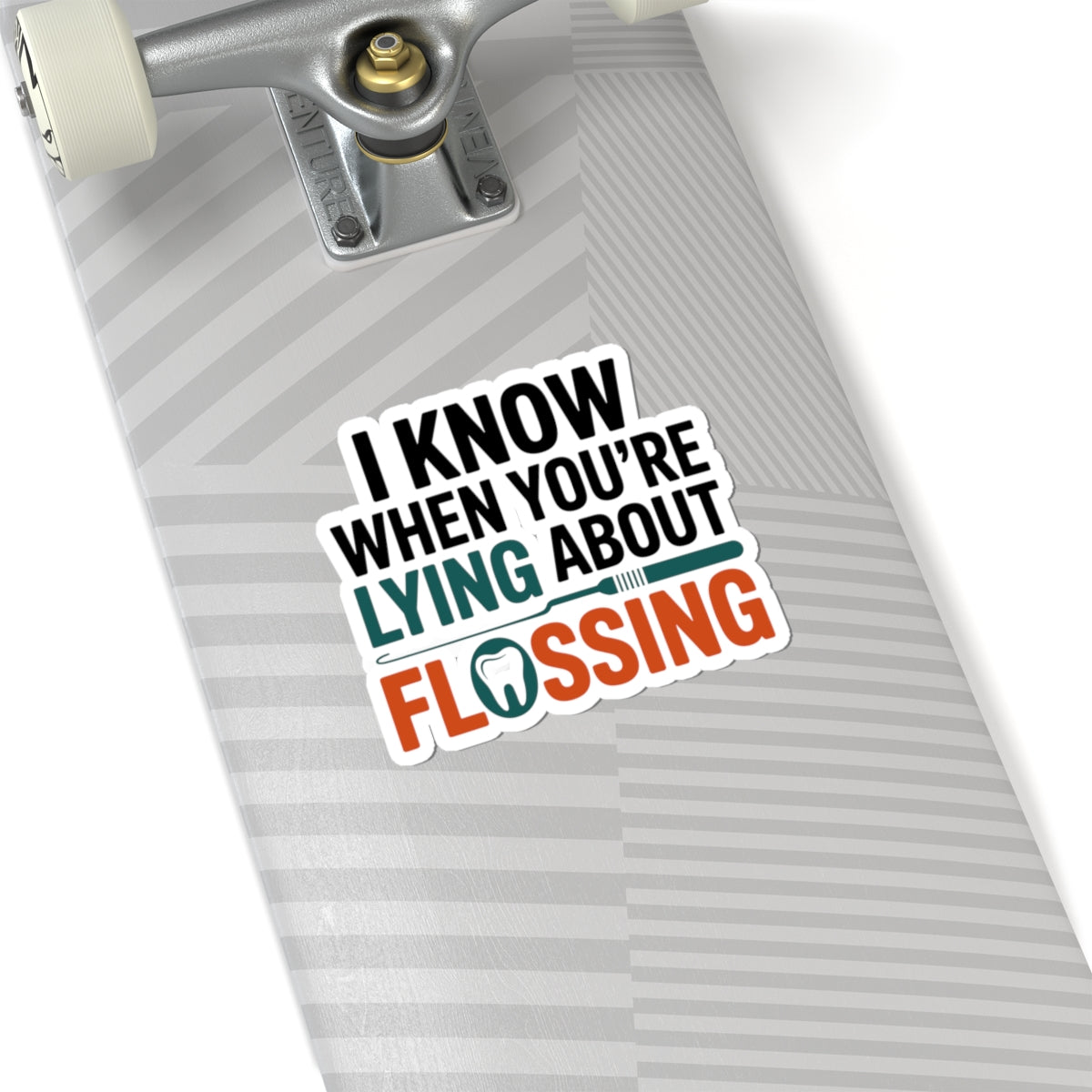 Flossing Honesty Sticker - Dental Hygienist Vinyl Decal for Dental Assistants