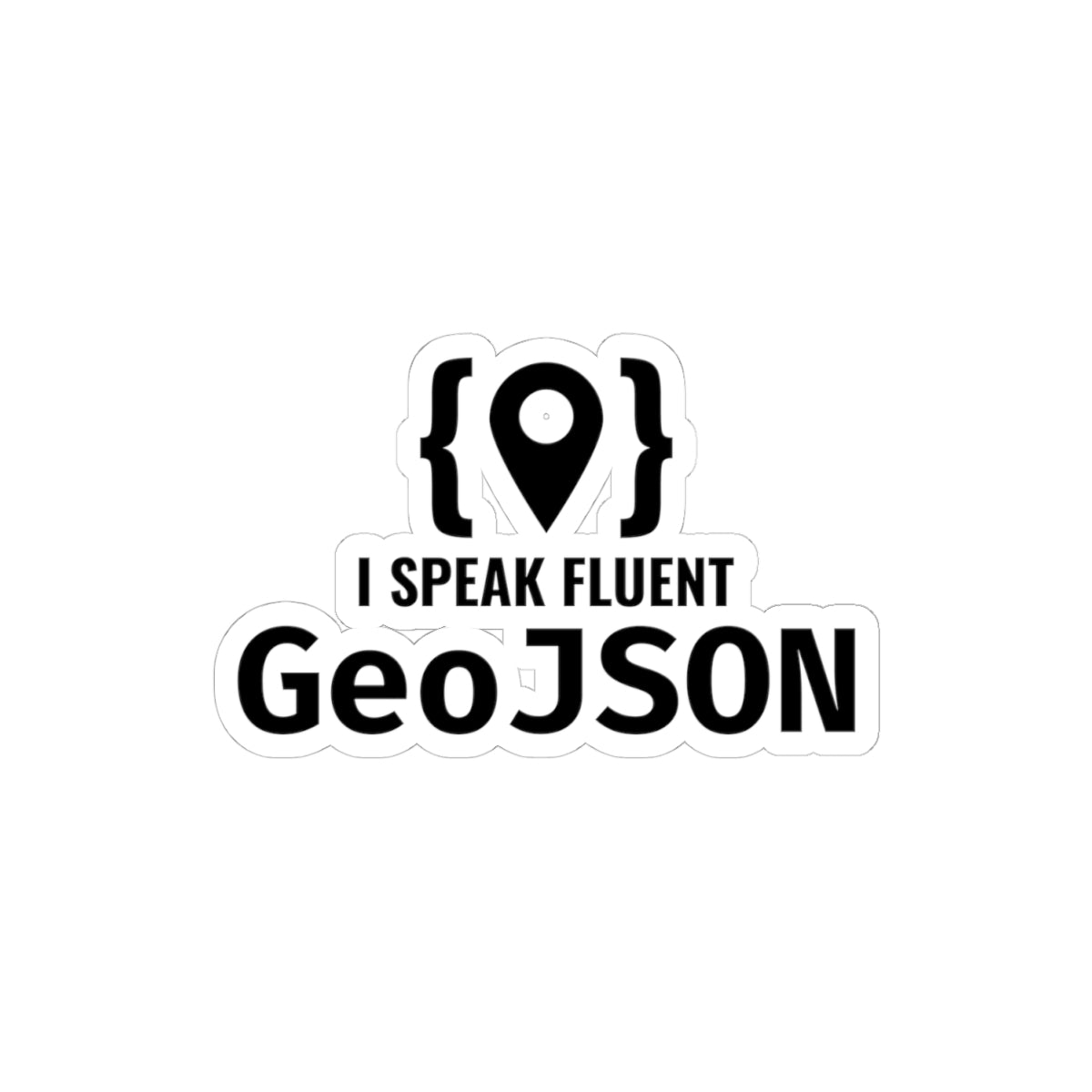 Geeky GIS Sticker - GeoJSON Humor Vinyl Decal for Developers & Geospatial Nerds