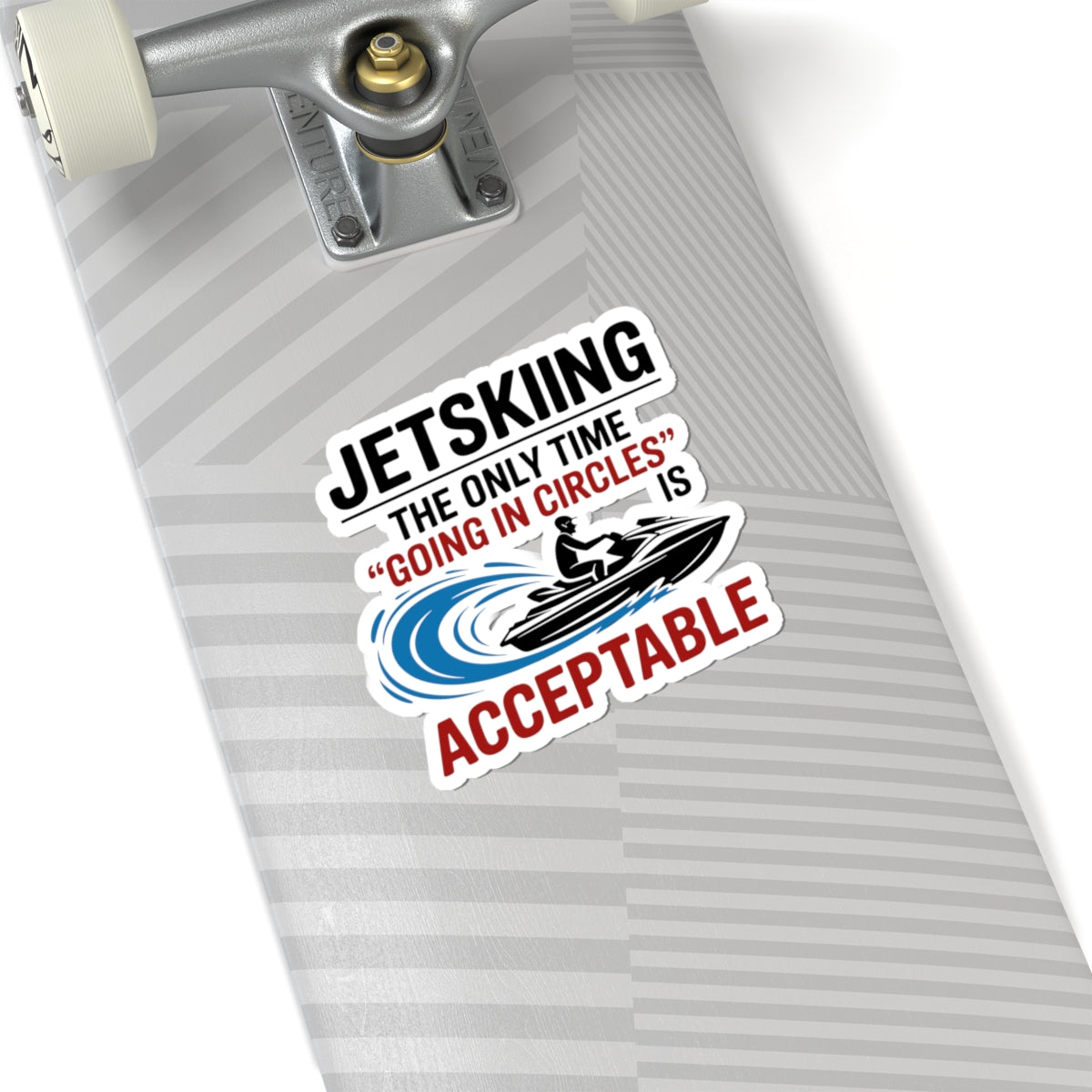 Witty Jet Ski Sticker - Playful PWC Vinyl Decal for Water Sports Fans & Boat Owners