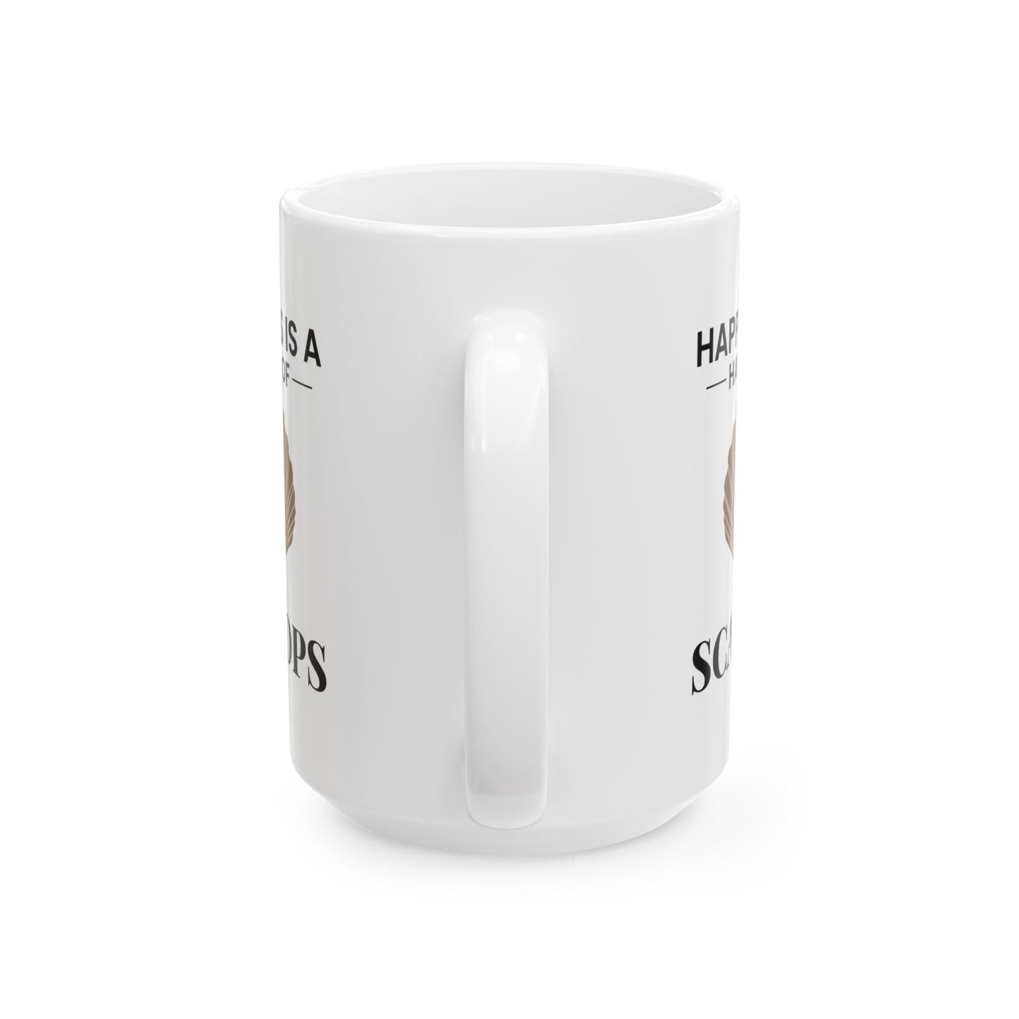 Scallop Happiness Mug, Ocean Lover, Beach Treasure