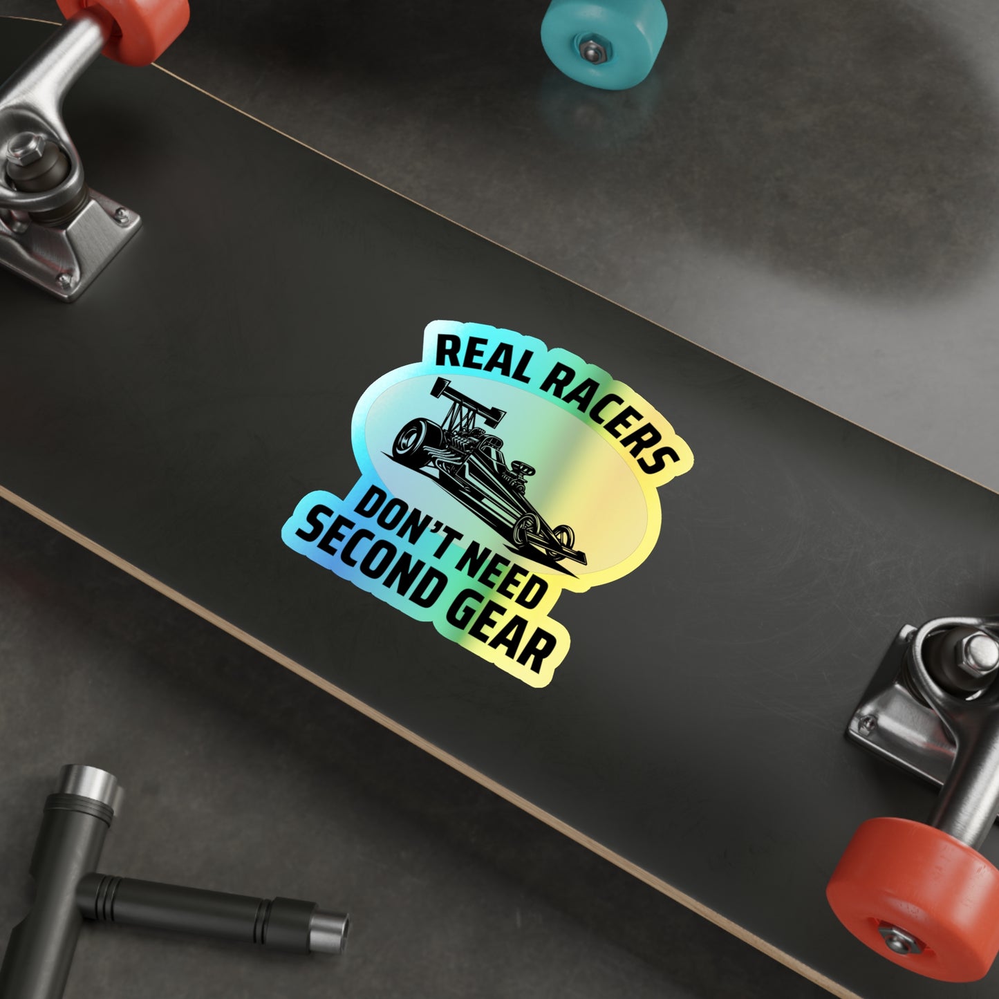 Dragster Drag Racing Holographic Stickers Vinyl – Straight Line Speed Decal for Track Warriors