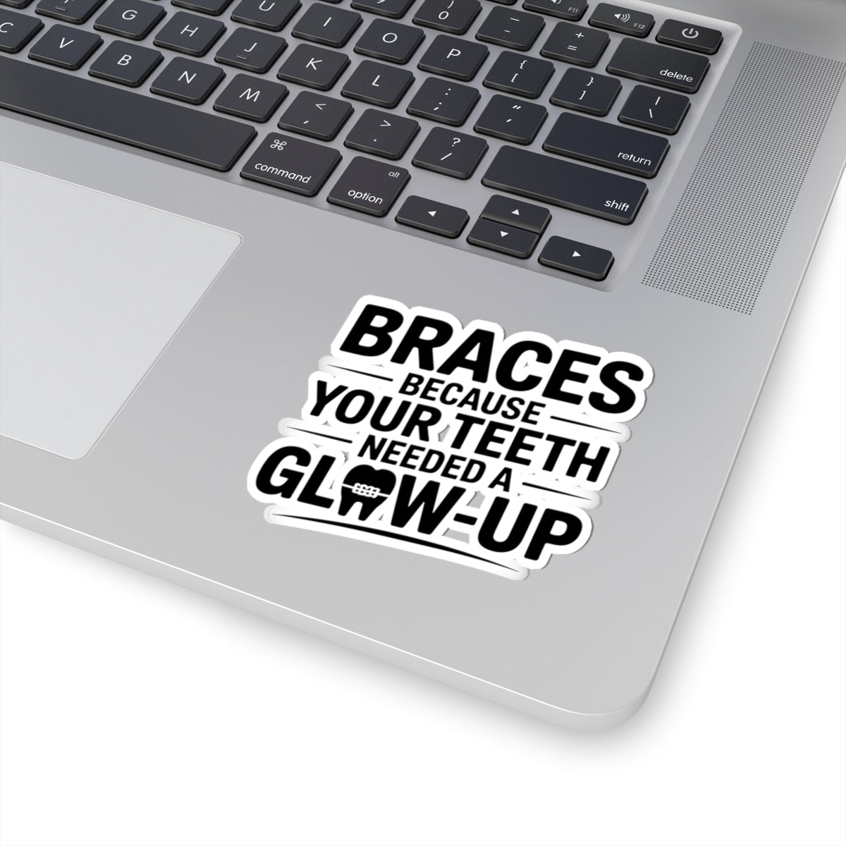 Braces Teeth Sticker - Orthodontics Vinyl Decal for Dental Patients, Teens, and Orthodontists