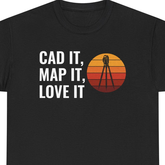 CAD-to-GIS Pro T-Shirt - Digital Mapping Love Tee for Engineers & Surveyors
