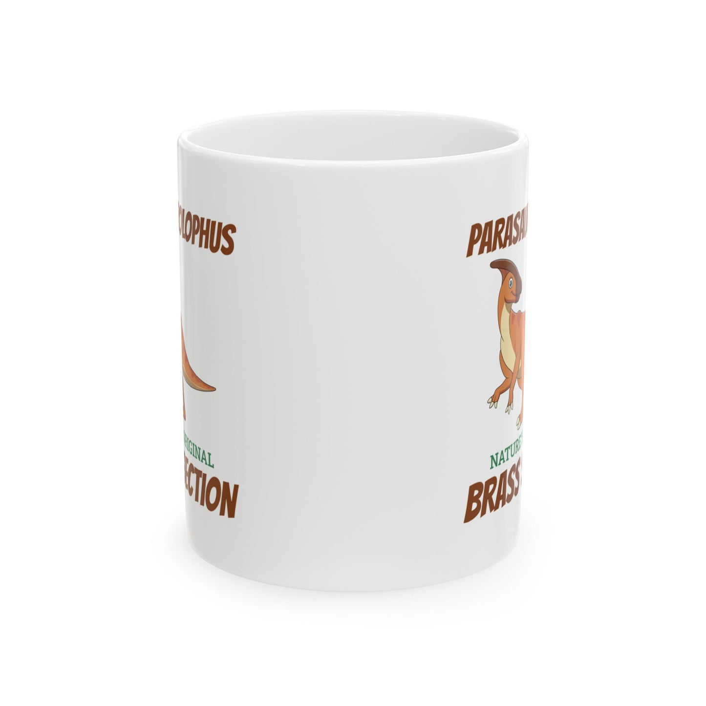 Dinosaur Fossil Mug Parasaurolophus Crest Design for Paleontology Fans