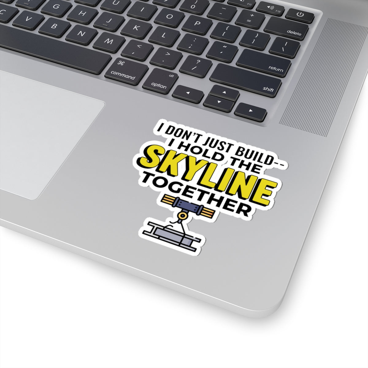 Structural Steel Sticker - Skyline Holder Vinyl Decal for Ironworkers & Erectors
