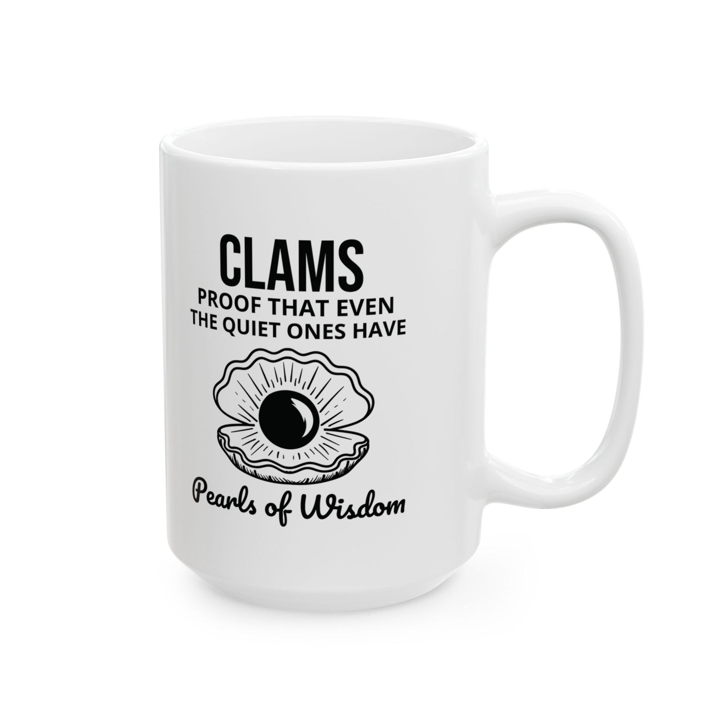 Quiet Strength Mug, Clam Wisdom, Inspirational Ocean Gift
