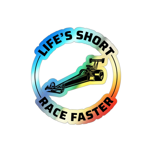 Dragster Drag Racing Holographic Stickers Vinyl – Funny Racing Car Decal for Track Day Fans