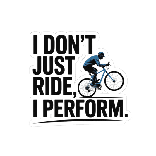 Dynamic Indoor Cycling Sticker - Perform Bike Show Vinyl Decal for Unicycle Performers, Competitive Teams, Enthusiasts
