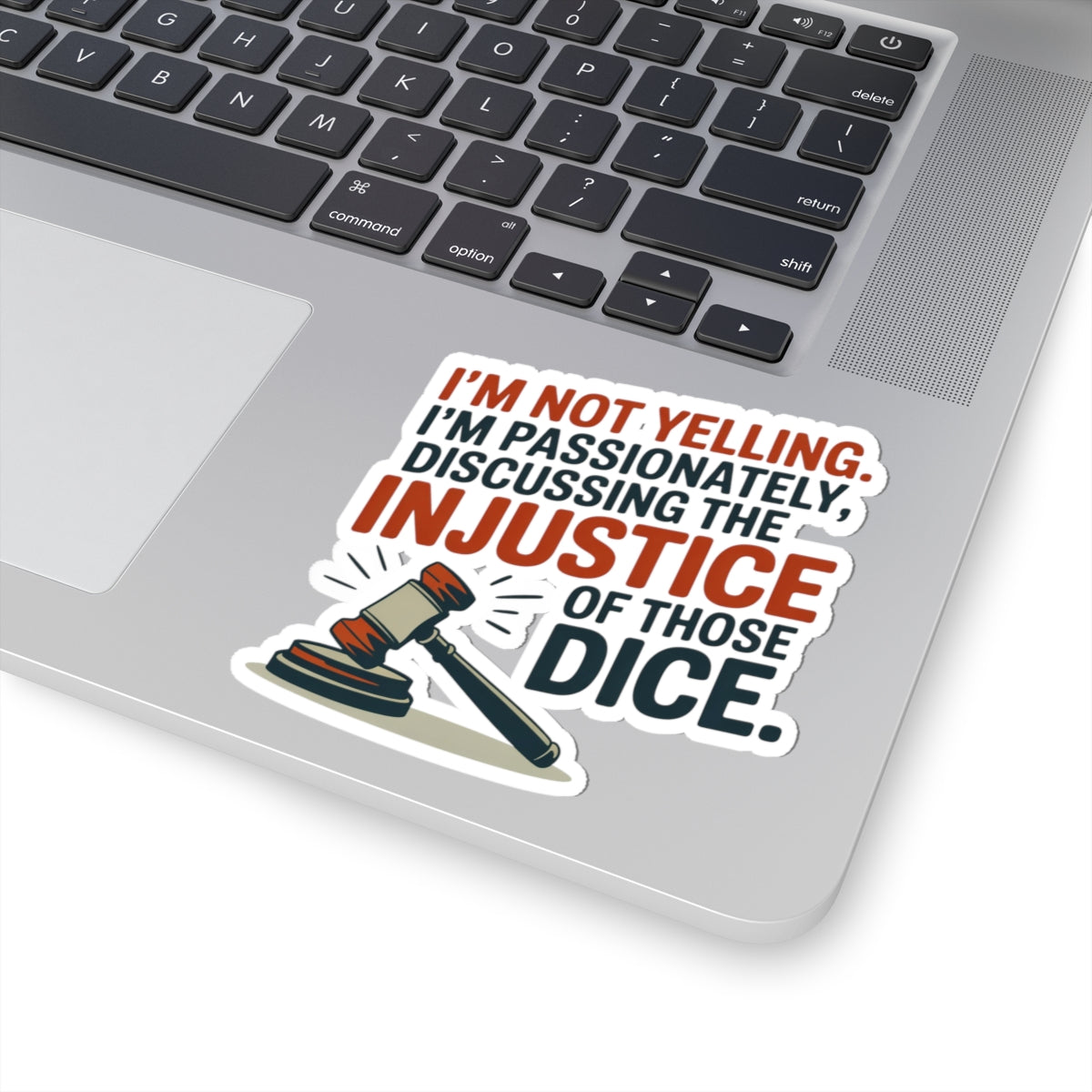 Backgammon Dice Sticker Funny Rant Decal – Sarcastic Quote for Frustrated Players Doubling Cube Fans