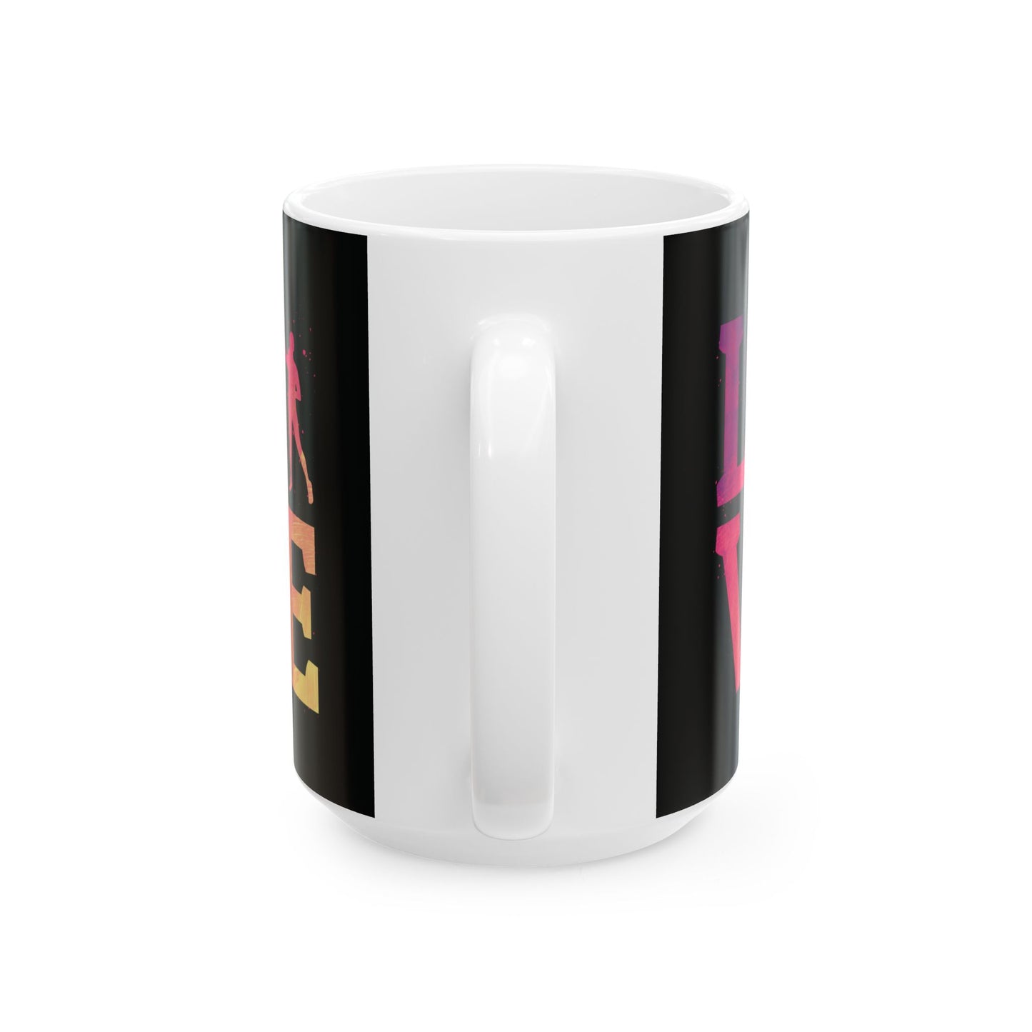 Color Guard Mug, LOVE Design with Flag Silhouette for Performers