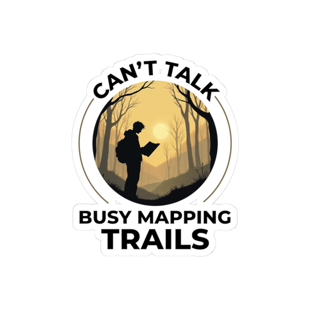 Trail Mapper Sticker - Outdoor Cartography Vinyl Decal for Hikers & GIS Pros