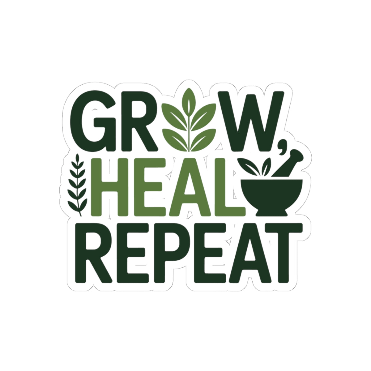 Herbalist Cycle Sticker - Plant Medicine Vinyl Decal for Herbalists, Garden Healers