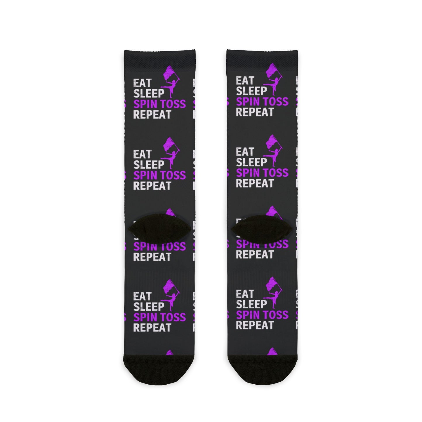 Color Guard Socks Eat Sleep Spin Toss Dance Team Cheerleading Gifts