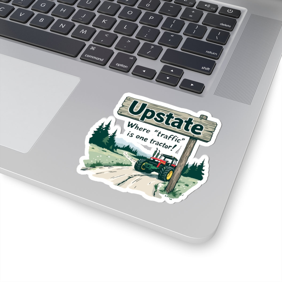 Upstate New York Sticker - NY Rural Humor Vinyl Decal for Locals Farmers Water Bottle Laptop Car Bumper