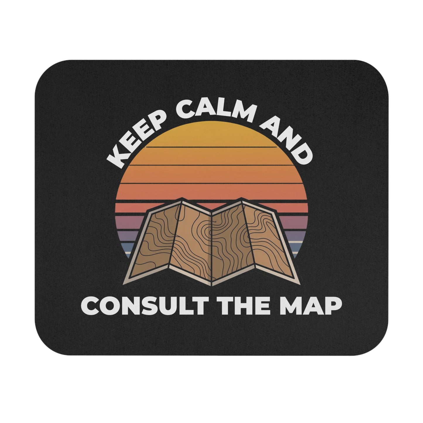 Outdoor Navigation Map Mouse Pad - Wilderness Planning Non-Slip Rubber Base for Hikers Backpackers Campers