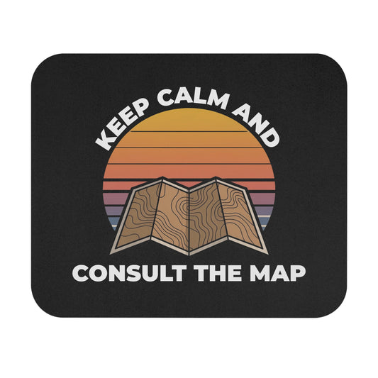 Outdoor Navigation Map Mouse Pad - Wilderness Planning Non-Slip Rubber Base for Hikers Backpackers Campers