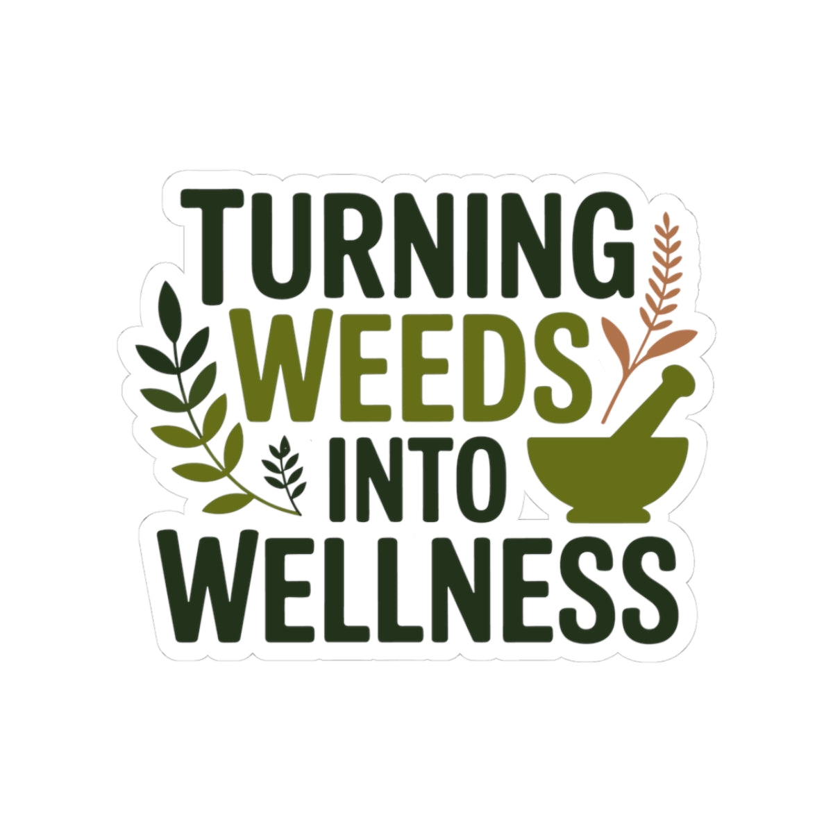 Herbalist Mission Sticker - Plant Alchemy Vinyl Decal for Herbalists, Weed Wisdom Practitioners