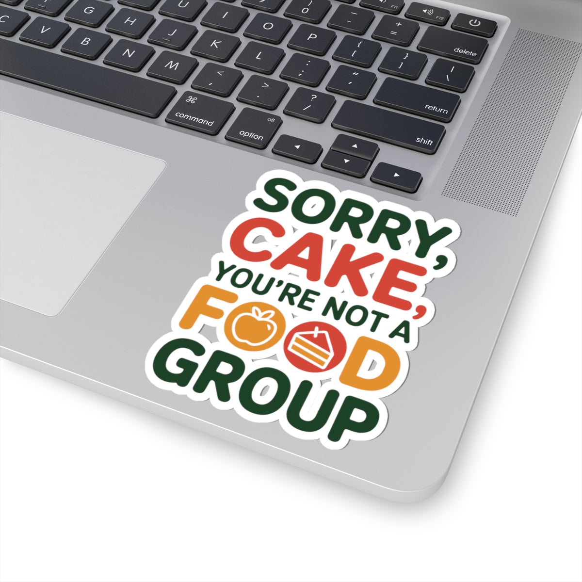 Funny Dietitian Sticker - Cake Food Group Vinyl Decal for Registered Dietitians, Nutritionists