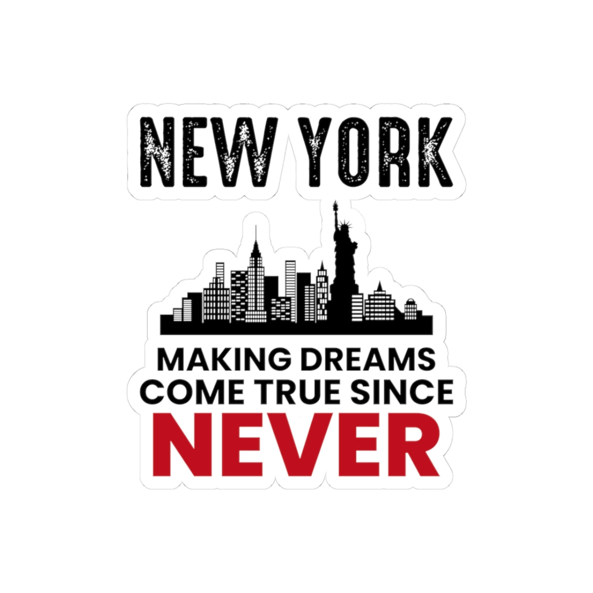 NYC Reality Check Sticker - Brutally Honest City Sarcasm Vinyl Decal for Urban Survivors