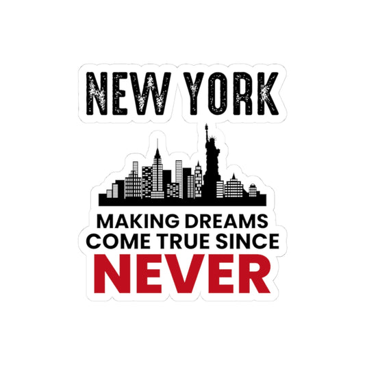 NYC Reality Check Sticker - Brutally Honest City Sarcasm Vinyl Decal for Urban Survivors