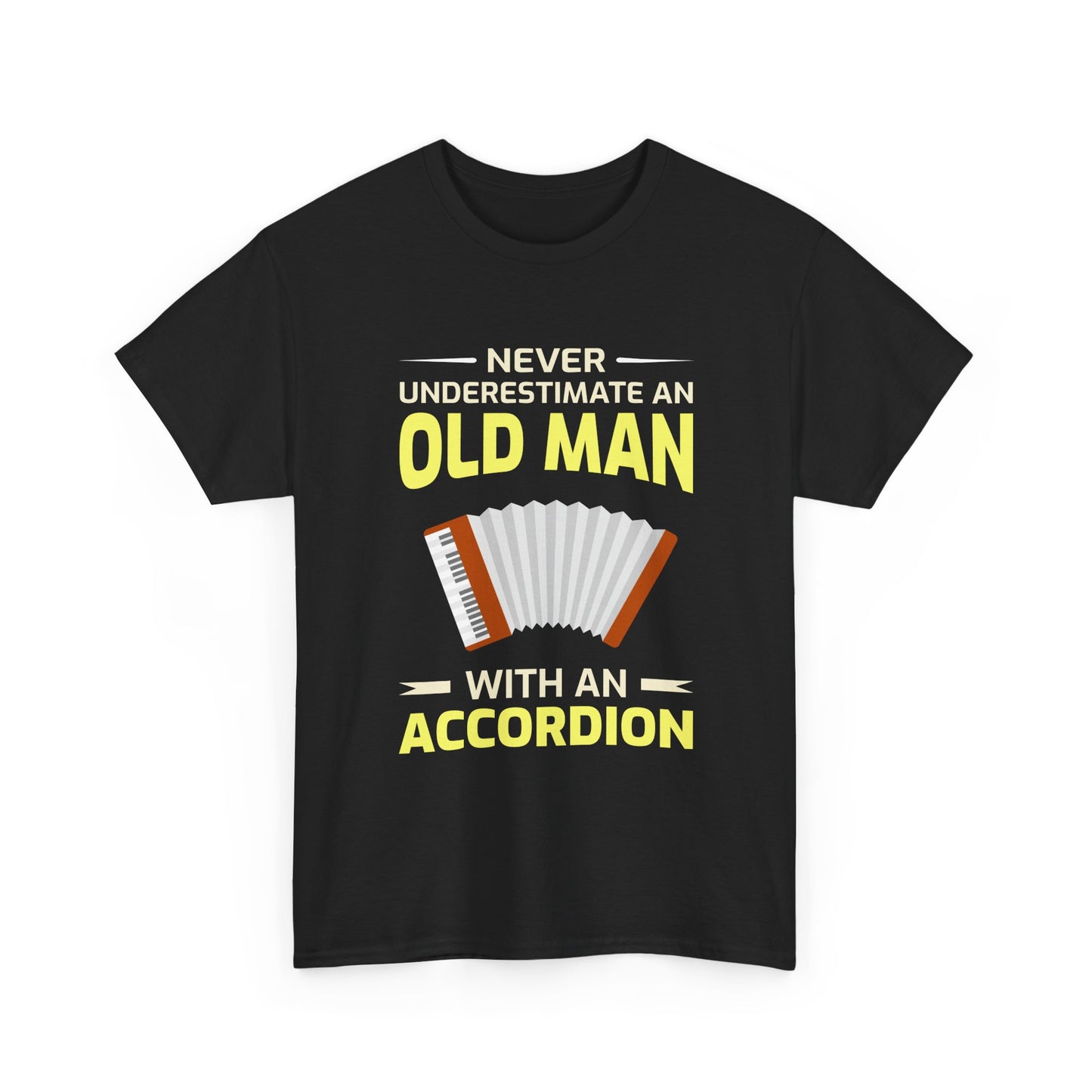 Accordion T-Shirt – Funny Old Man Musician Graphic for Grandpas Squeezebox Enthusiasts