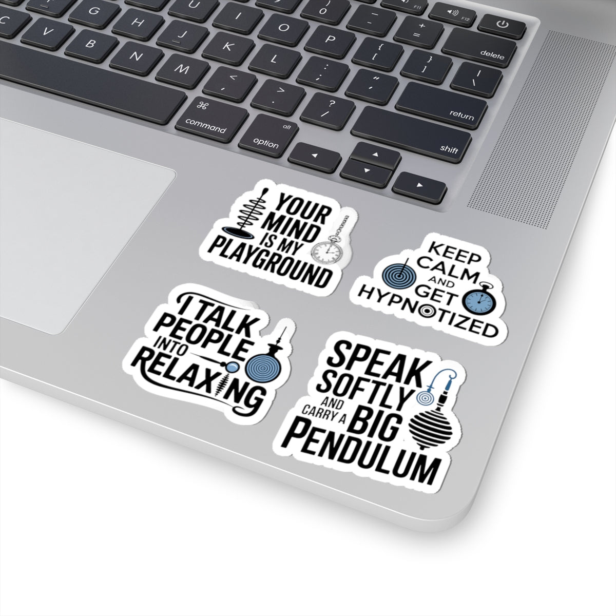 Hypnotherapy Sticker Pack – 4 PCS Witty Relaxation Expert Decals for Hypnotists Mind Wellness Professionals