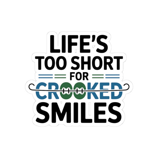 Straight Smile Sticker - Orthodontic Motivation Vinyl Decal for Braces Patients